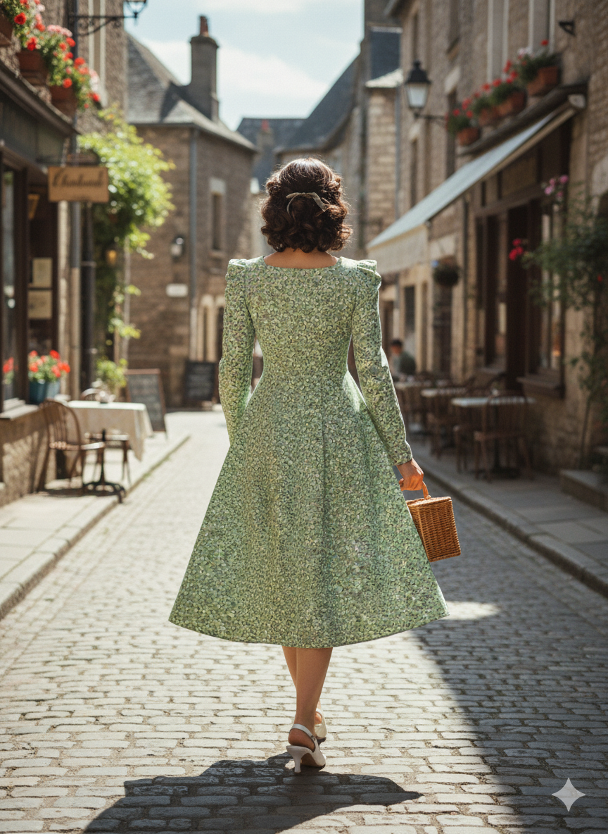 Charming Floral Square Neck Midi Dress - Your Go-To for Effortless Style!