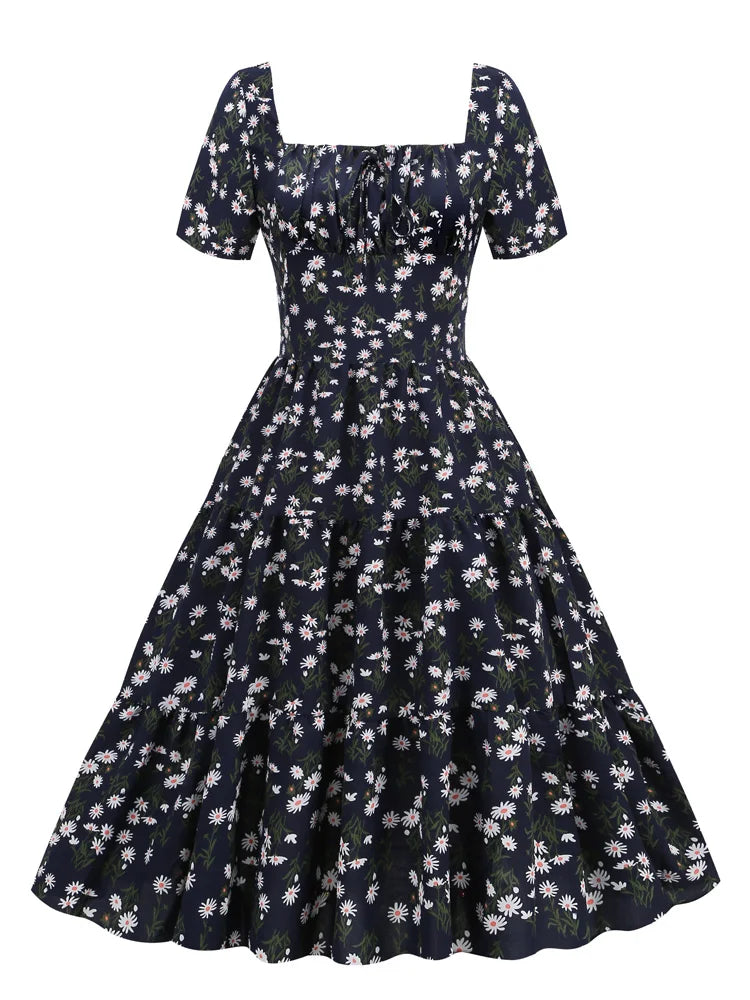 Sweet & Stylish: Our Vintage-Inspired Floral Puff Sleeve Midi Dress