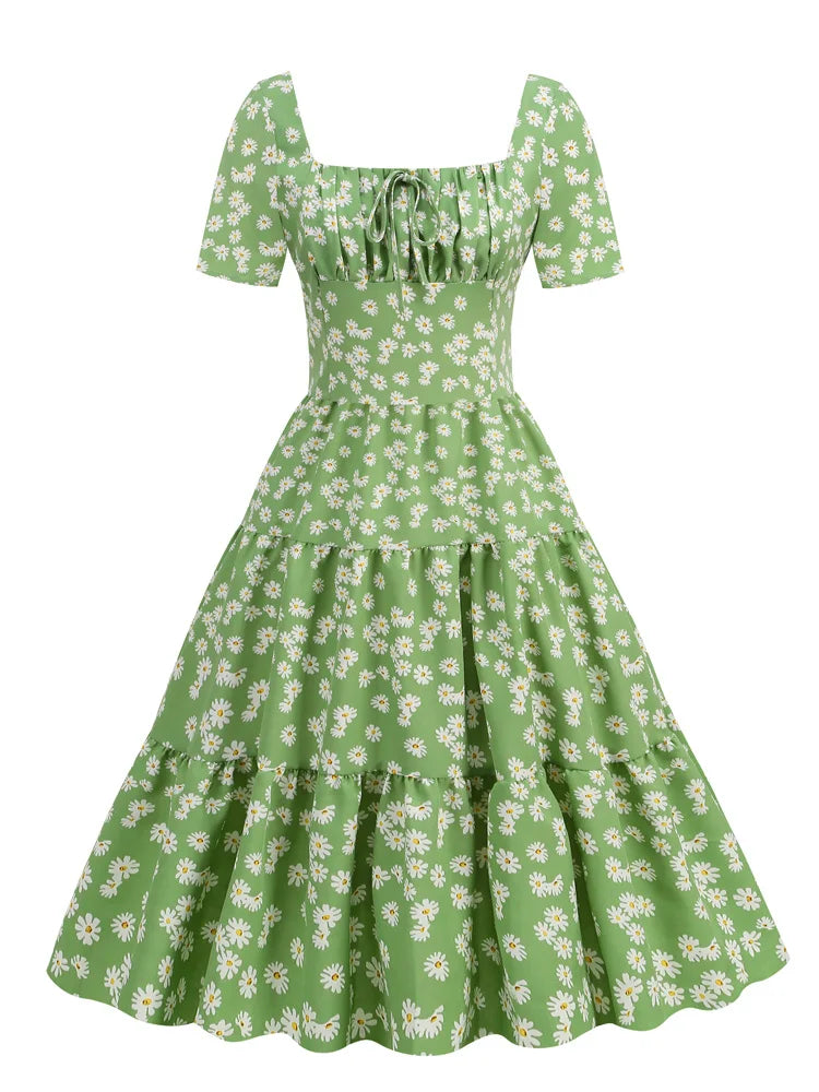 Sweet & Stylish: Our Vintage-Inspired Floral Puff Sleeve Midi Dress