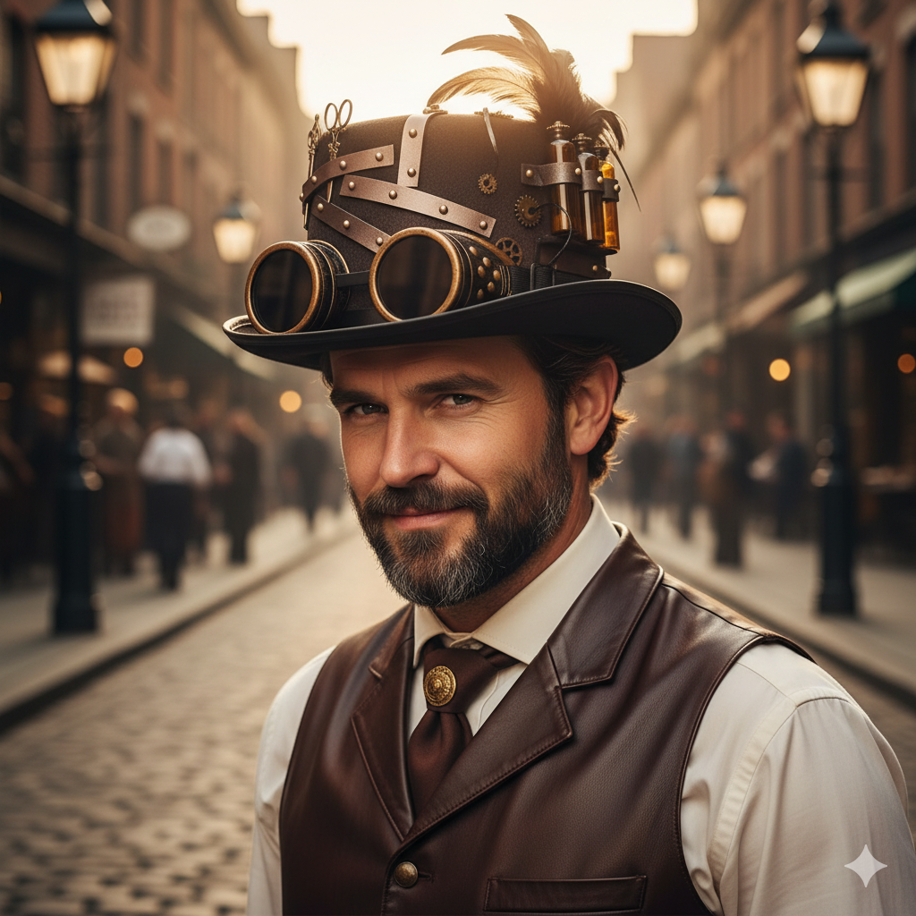 "Gearspire" Steampunk Top Hat