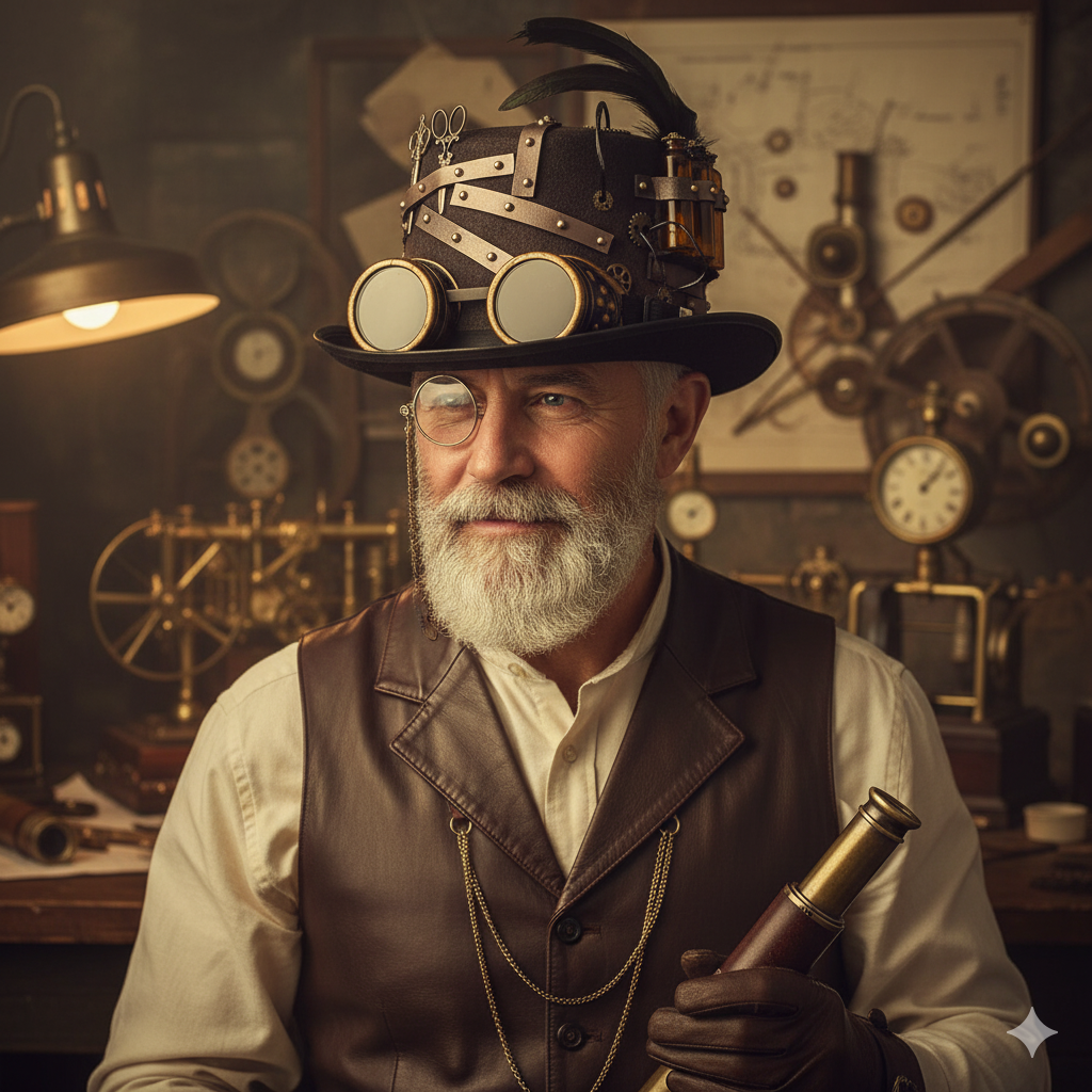 "Gearspire" Steampunk Top Hat
