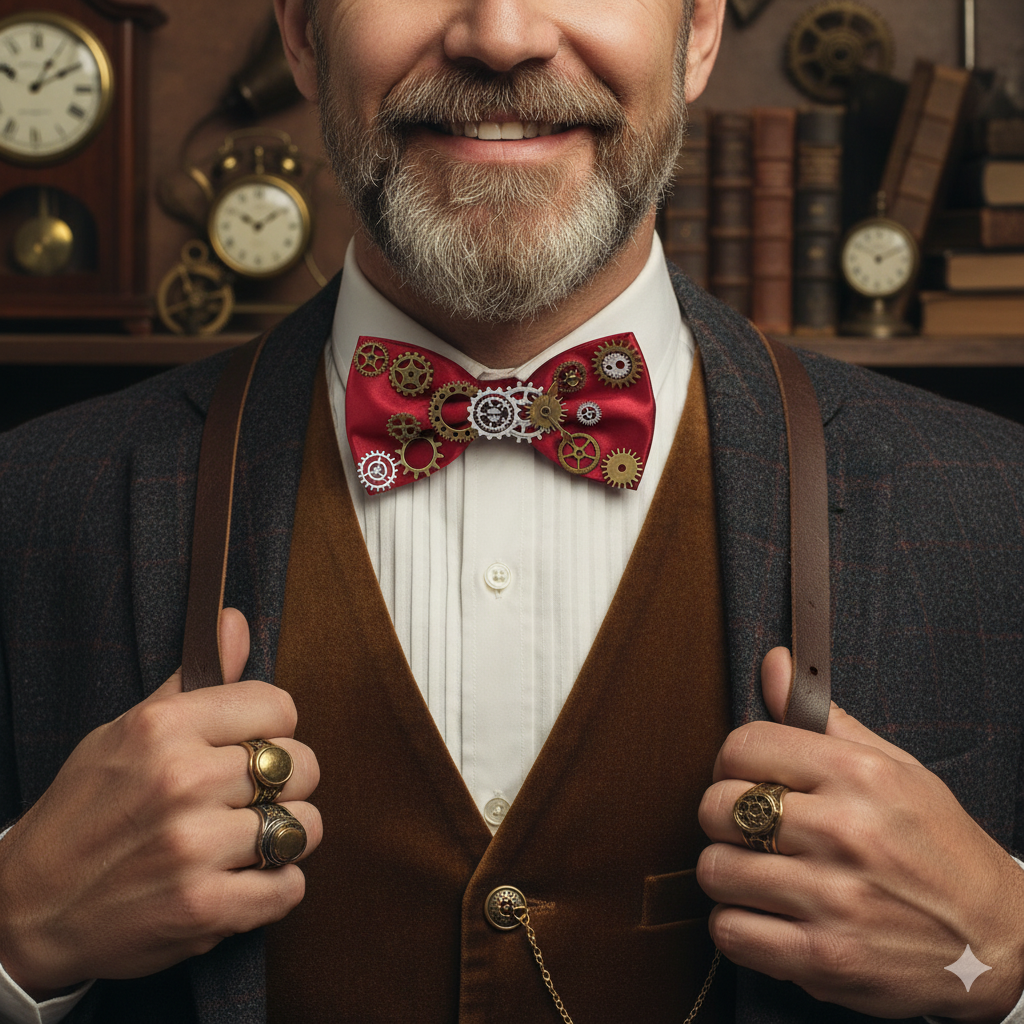 "Clocklace" Steampunk Bow Tie