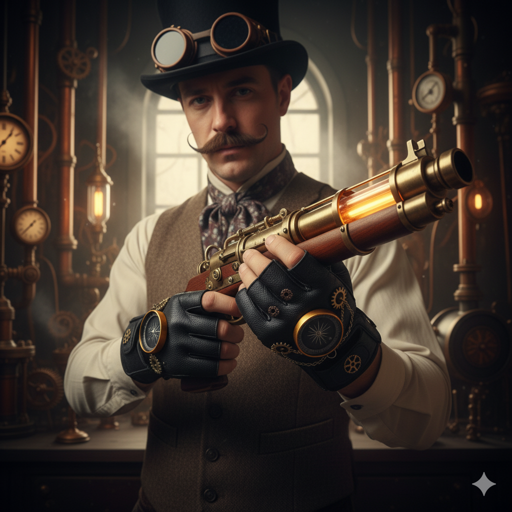 "Chrono Grip" Steampunk Compass Gloves – Unisex