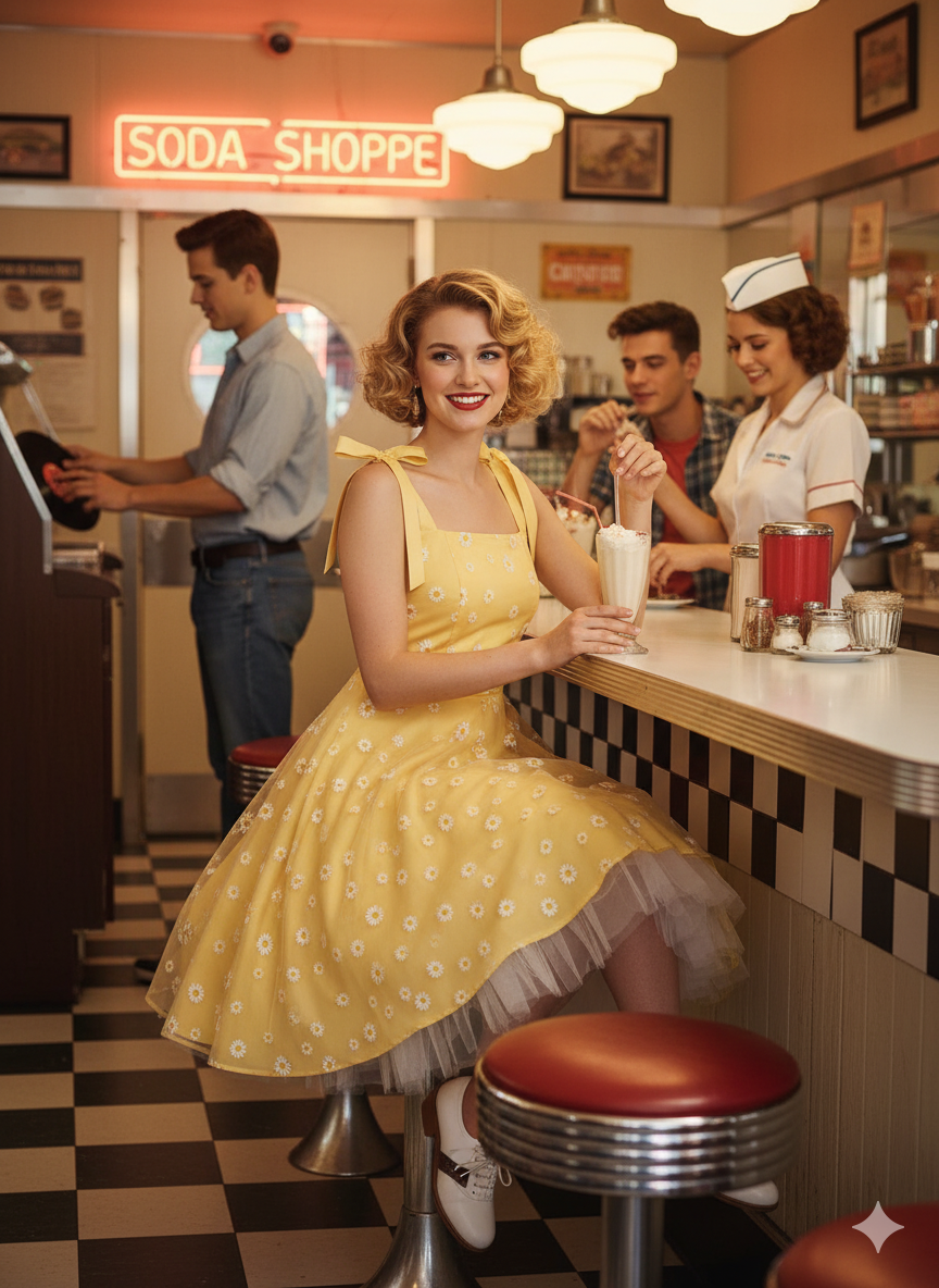 Step into Sunshine: The "Daisy Dream" Vintage-Inspired Sundress!