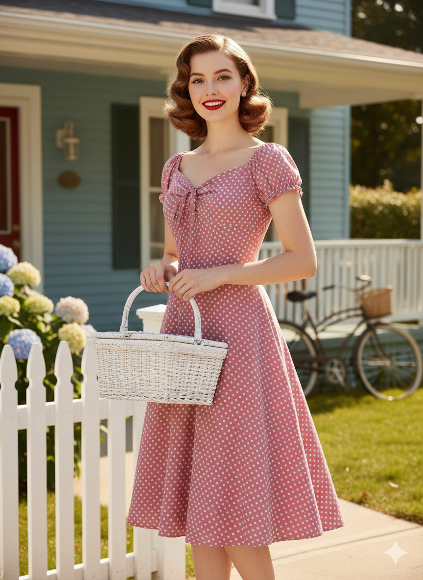 "The 'Dainty Duchess' 1950s Inspired Midi Dress