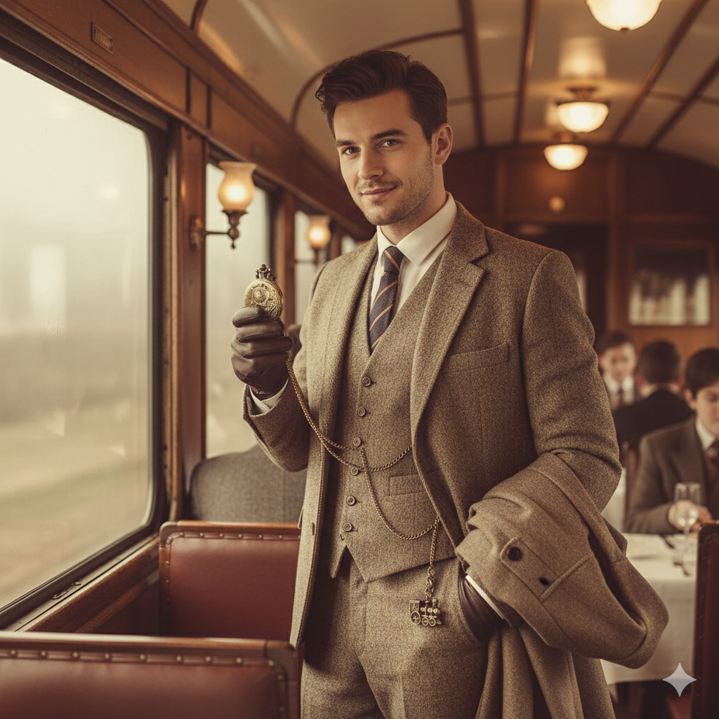 Steampunk Locomotive Pocket Watch – Victorian-Inspired Quartz Timepiece