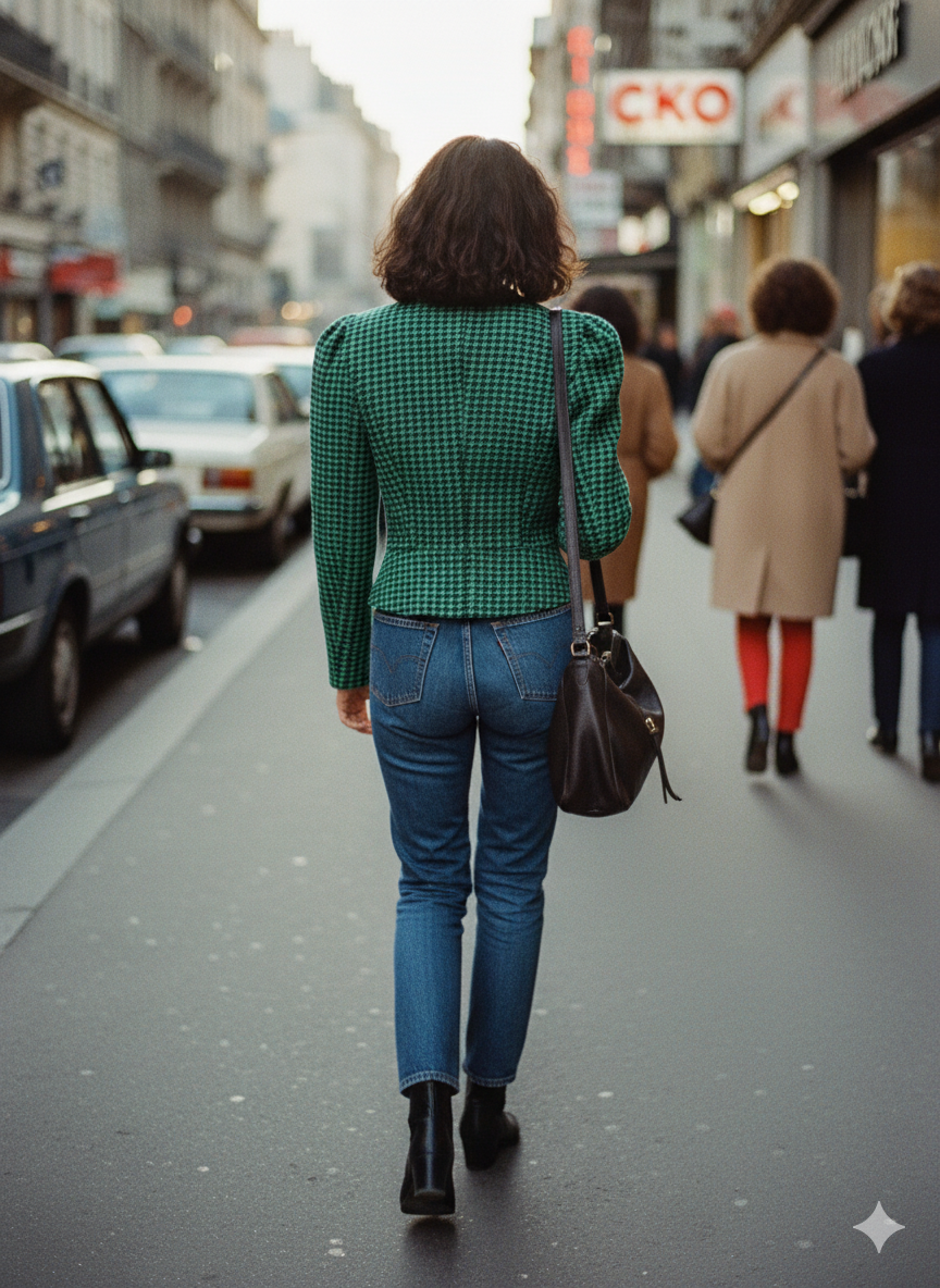 Vintage Chic Houndstooth Peplum Blazer - Retro Cropped V-Neck Jacket
