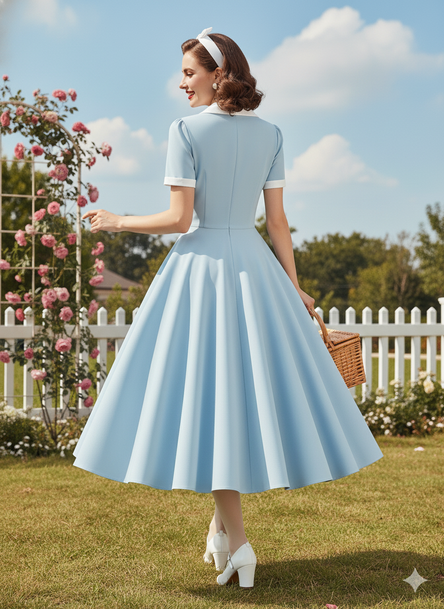 Classic Charm Reimagined: The "Dolly Darling" Vintage-Inspired Shirt Dress!