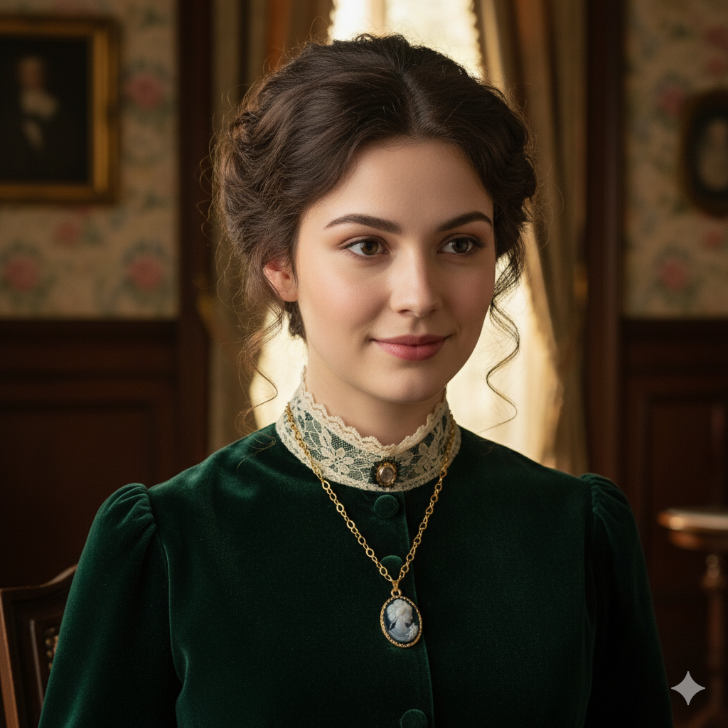 Victorian Cameo Pendant Necklace (1890s Inspired)