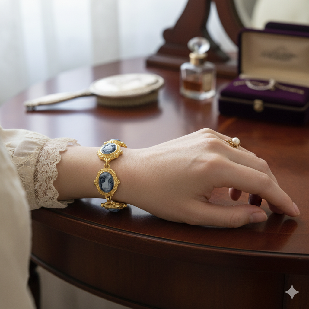 Victorian Cameo Bracelet (1890s Inspired)