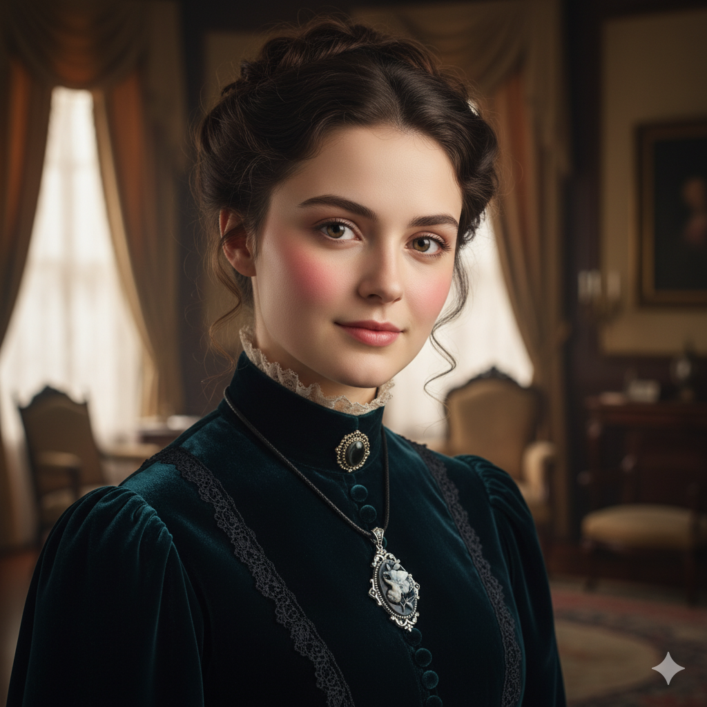 Victorian Butterfly Cameo Pendant Necklace (1890s Inspired)