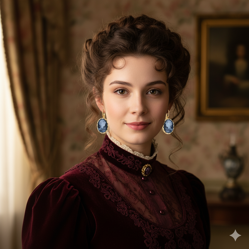 Victorian Cameo Stud Earrings Collection (1890s Inspired)