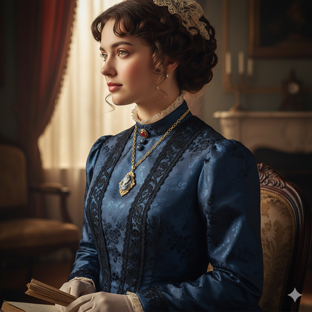 Lady Queen Cameo Necklace Pendant (1890s Inspired)