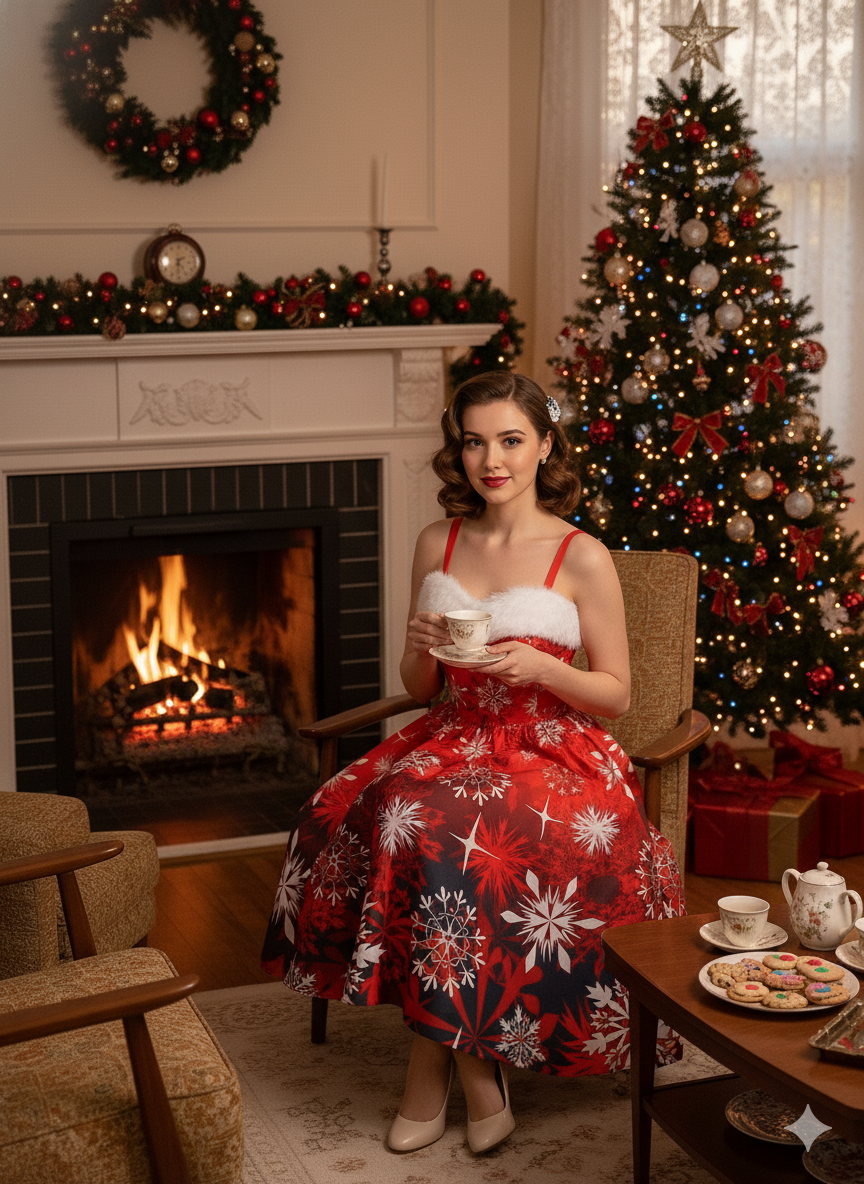 Holiday Vintage Swing Dress
