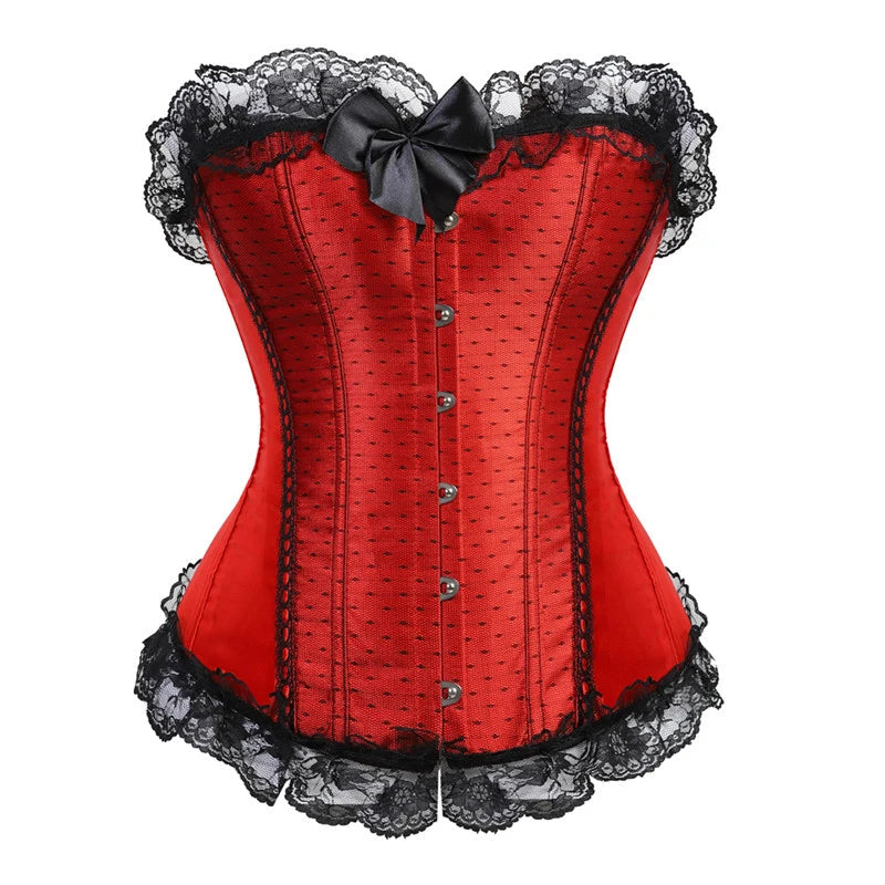 Enchanting Vintage Corset - Lace & Satin