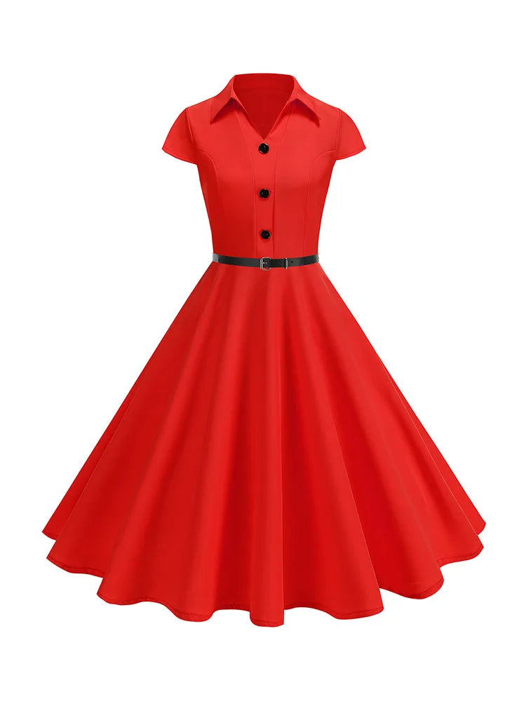 Vintage 1950s Swing Dress – Rockabilly Petticoat Companion
