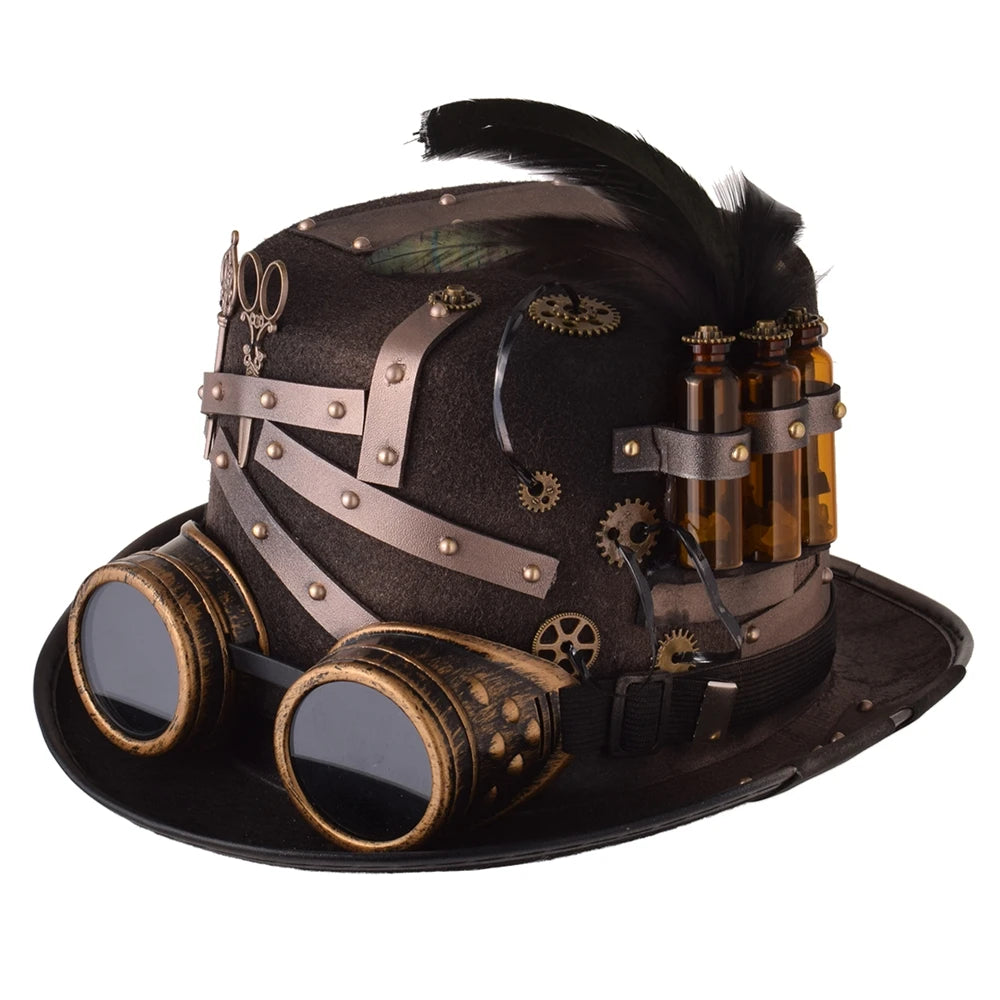 "Gearspire" Steampunk Top Hat