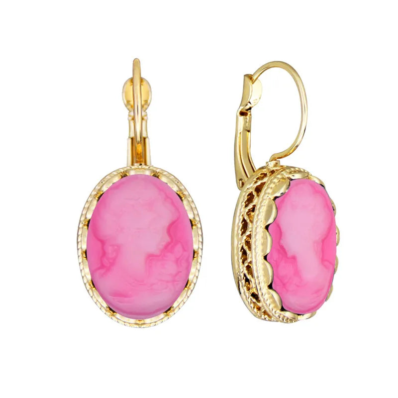 Victorian Cameo Stud Earrings Collection (1890s Inspired)