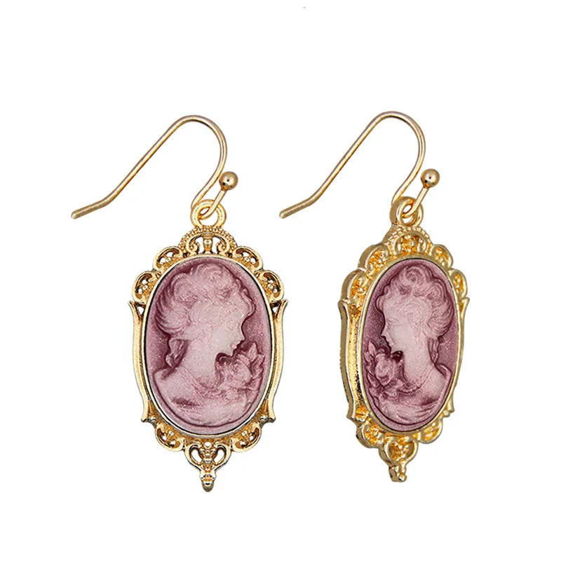 Victorian Cameo Drop Earrings Collection (1890s Inspired)