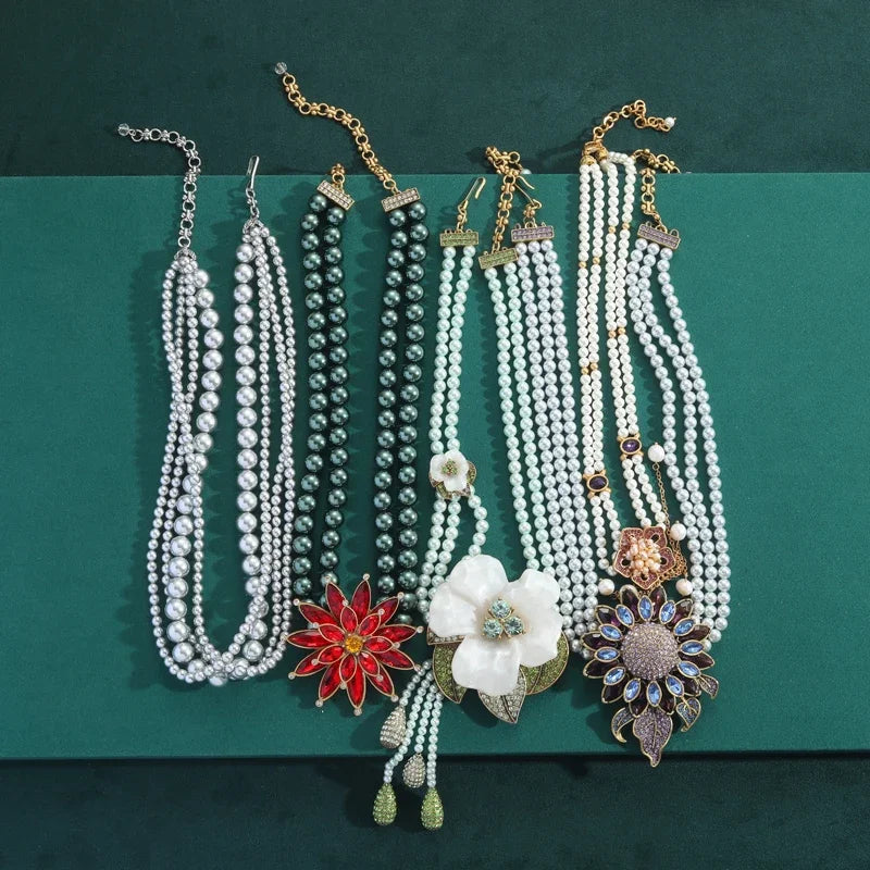 Vintage Boho Pearl Butterfly Necklace