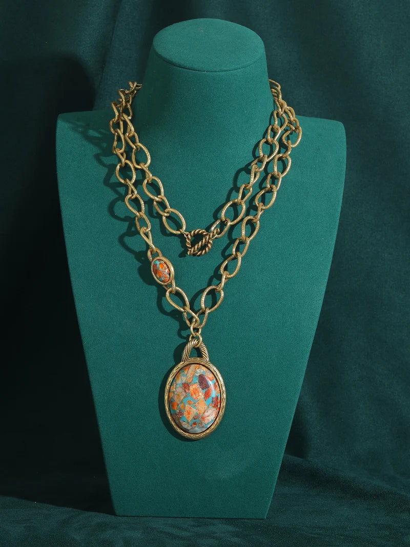 Vintage Navigational Map Pendant Necklace