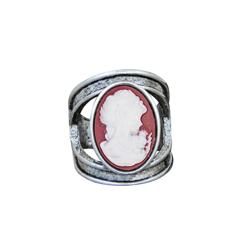 Oval Cameo Portrait Ring (1890s Inspired)