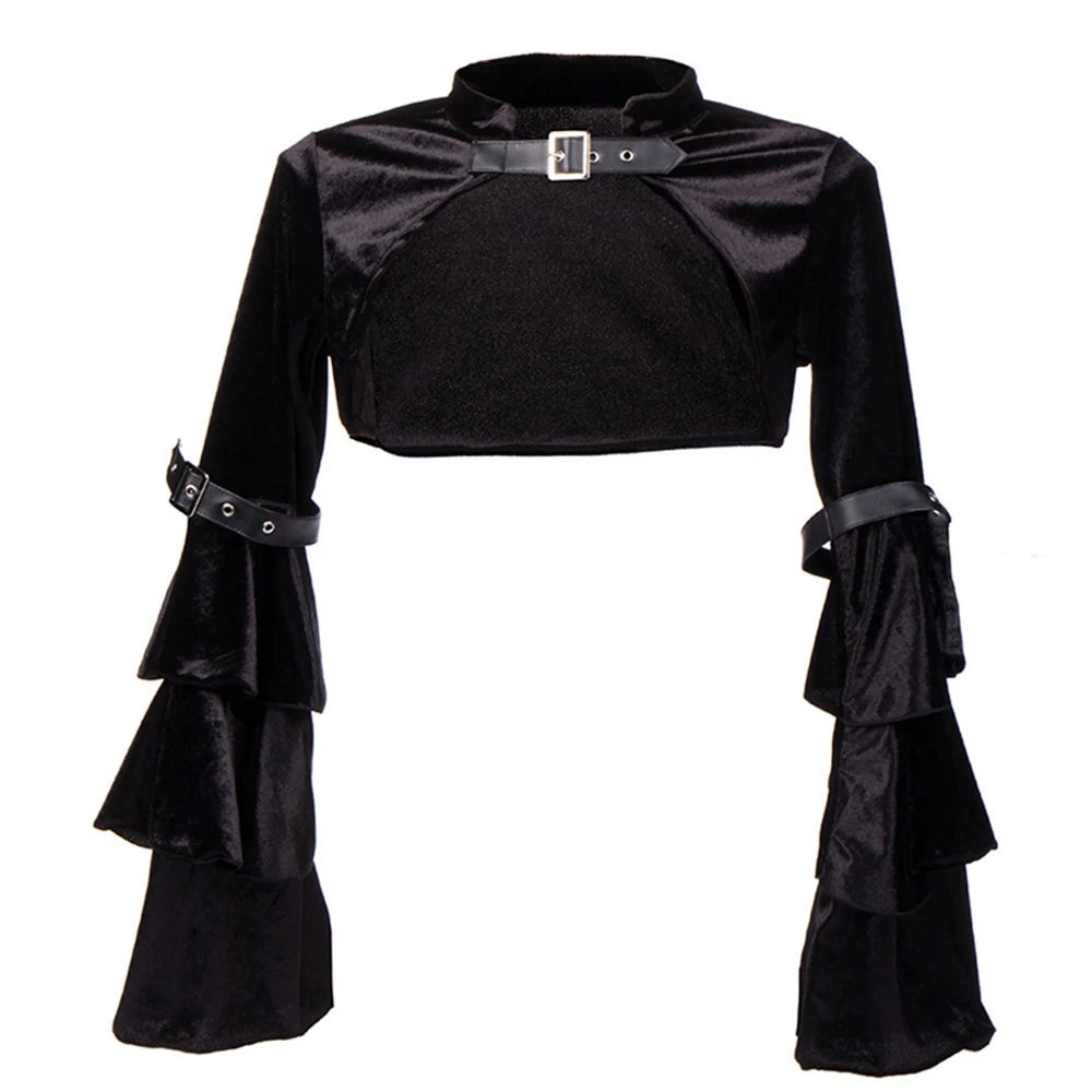 "Shadowlace" Victorian Cropped Jacket – Ruffled &amp; Structured Variants