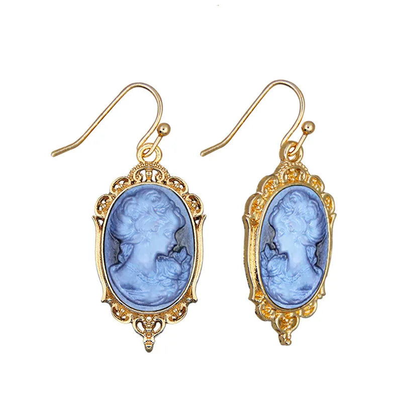 Victorian Cameo Drop Earrings Collection (1890s Inspired)