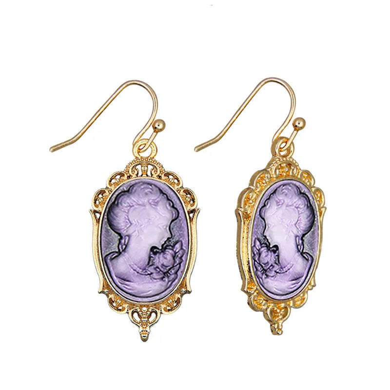Victorian Cameo Drop Earrings Collection (1890s Inspired)