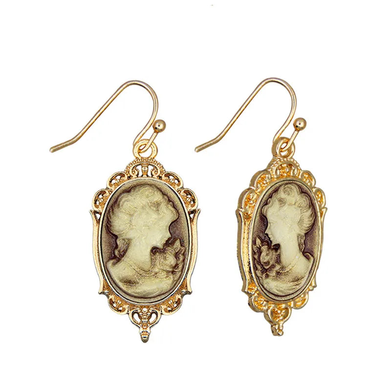Victorian Cameo Drop Earrings Collection (1890s Inspired)