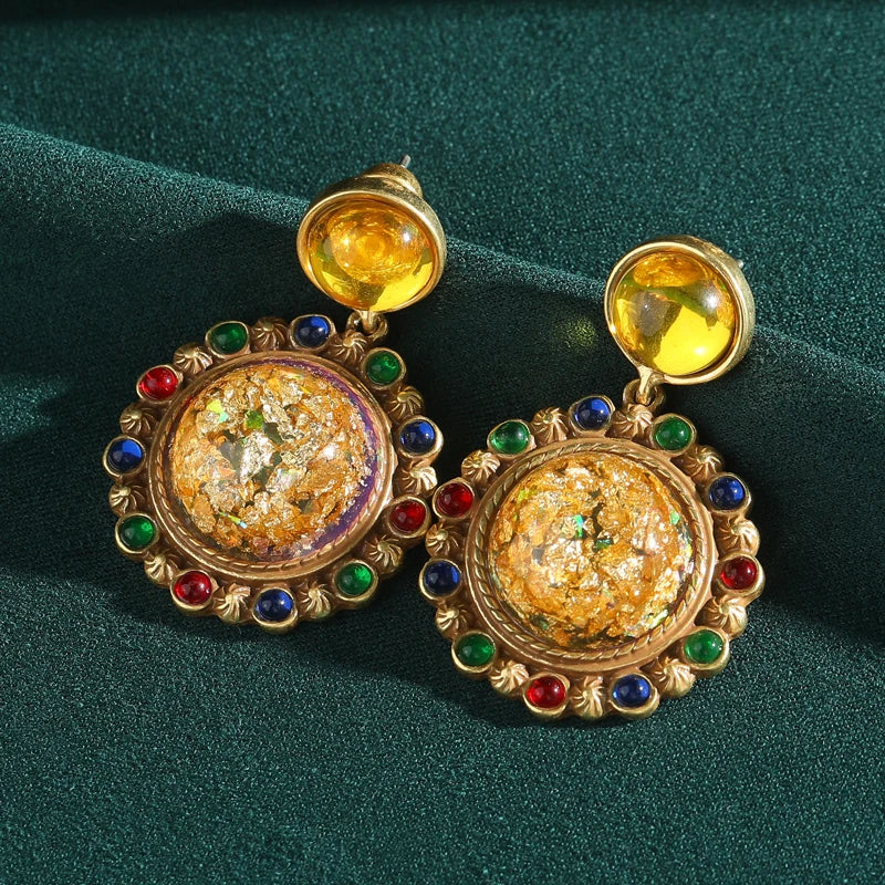 Ancient Citrine Drop Earrings – Vintage-Inspired Heirloom Glam