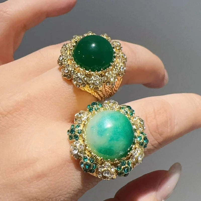 Vintage Natural Jadeite - Gold-Plated