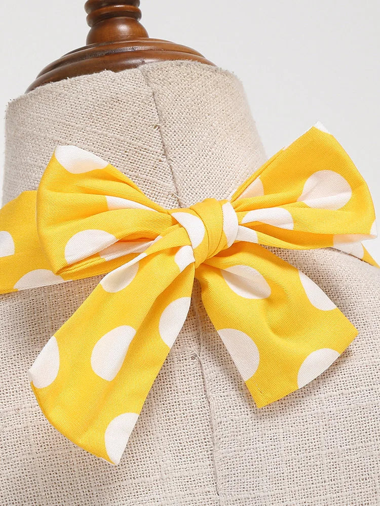 Retro Polka Dot Halter Crop Top - Vintage Pin-Up Style