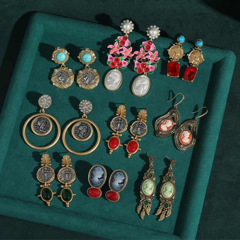 Vintage Coin Drop Earrings – Classical Glam & Heirloom Weight