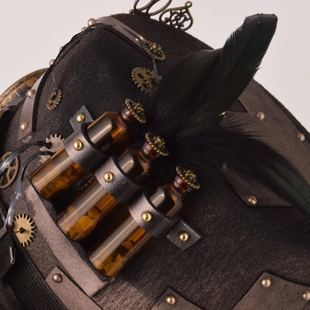 "Gearspire" Steampunk Top Hat