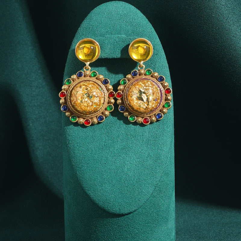 Ancient Citrine Drop Earrings – Vintage-Inspired Heirloom Glam