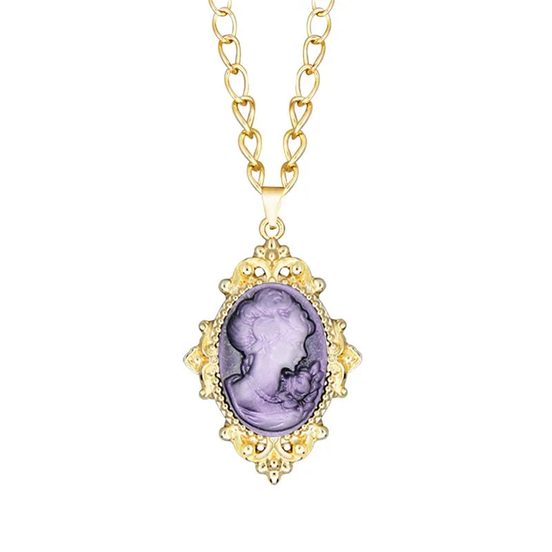 Lady Queen Cameo Necklace Pendant (1890s Inspired)
