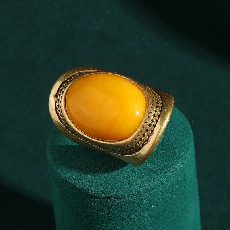 Vintage French Oval Statement Rings – Bold Color & Cinematic Chic