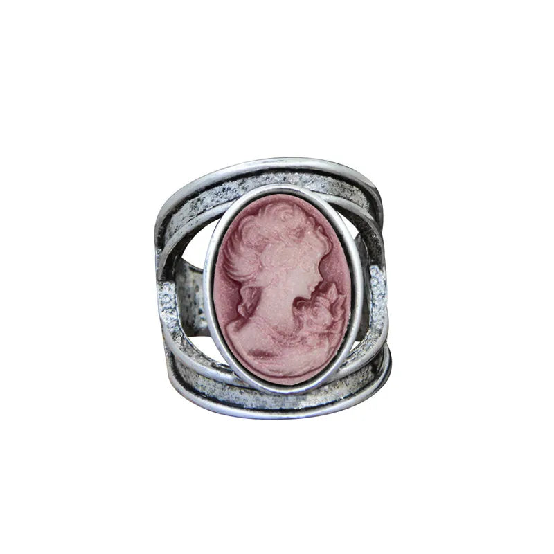 Oval Cameo Portrait Ring (1890s Inspired)