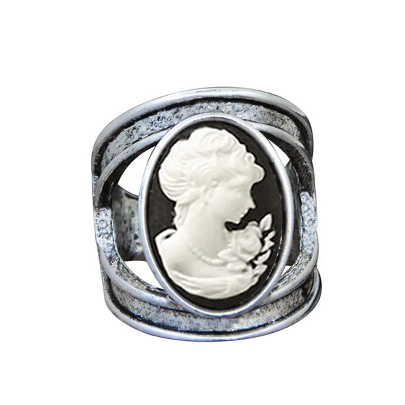 Oval Cameo Portrait Ring (1890s Inspired)
