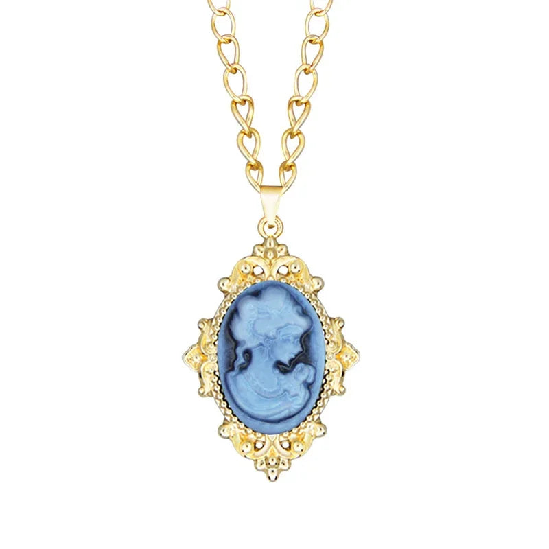 Lady Queen Cameo Necklace Pendant (1890s Inspired)