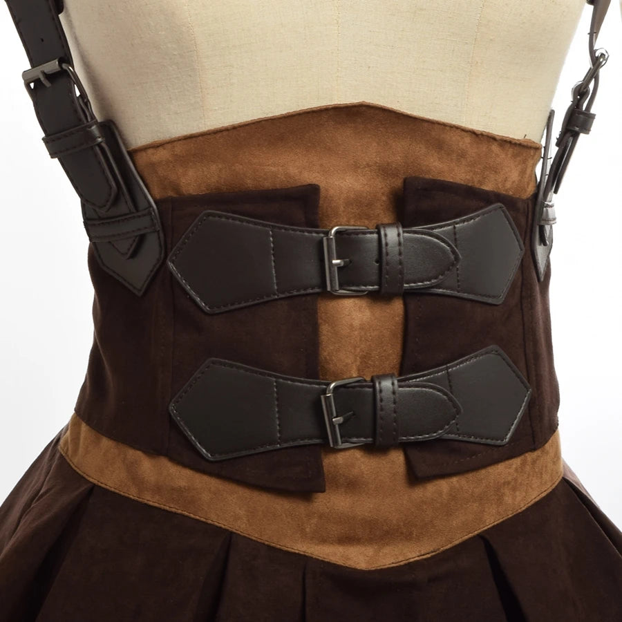 "Clockwork Darling" Steampunk Suspender Dress