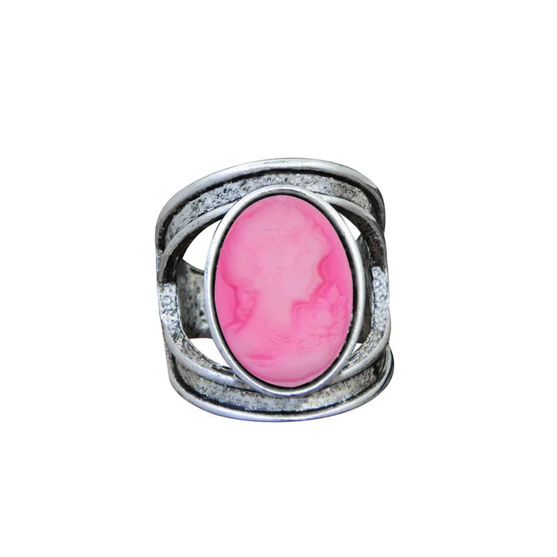 Oval Cameo Portrait Ring (1890s Inspired)