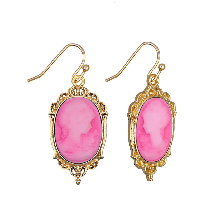 Victorian Cameo Drop Earrings Collection (1890s Inspired)