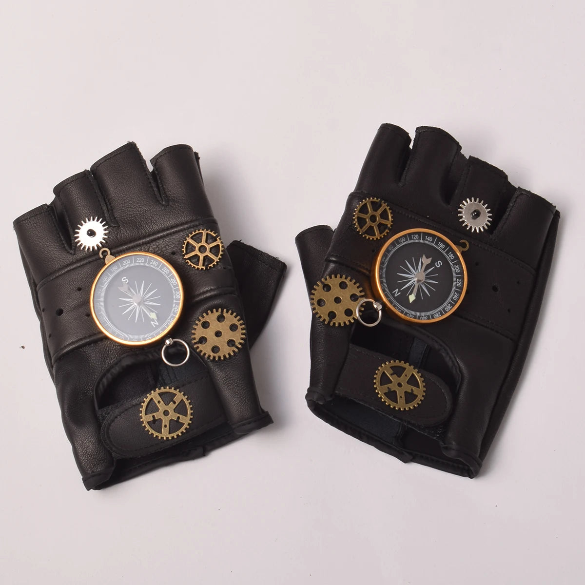 "Chrono Grip" Steampunk Compass Gloves – Unisex