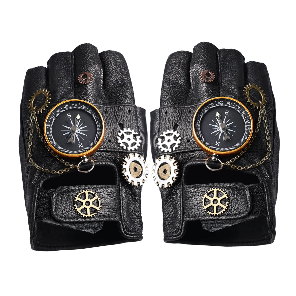"Chrono Grip" Steampunk Compass Gloves – Unisex