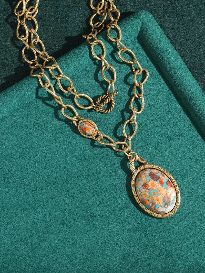 Vintage Navigational Map Pendant Necklace