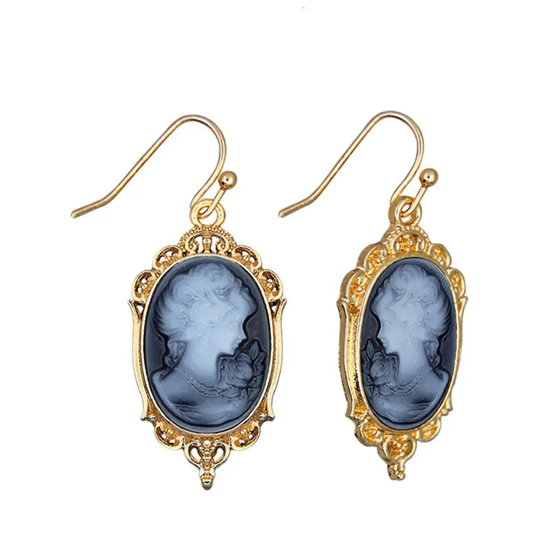 Victorian Cameo Drop Earrings Collection (1890s Inspired)