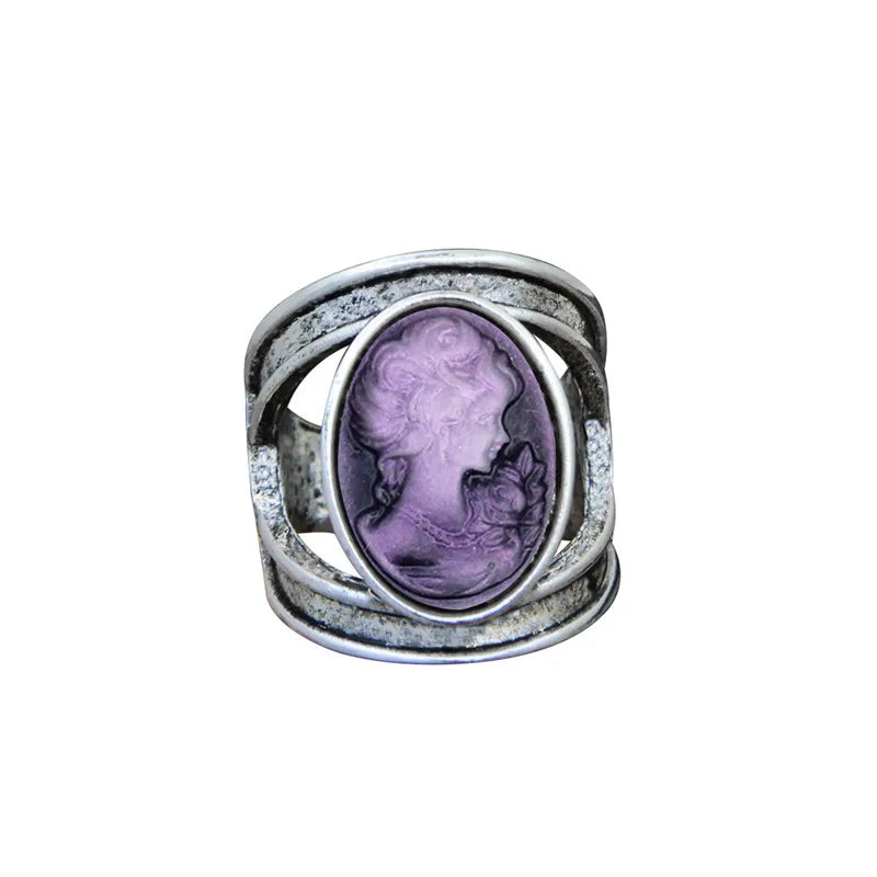 Oval Cameo Portrait Ring (1890s Inspired)