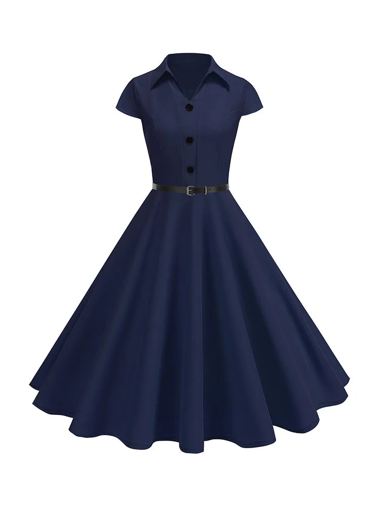 Vintage 1950s Swing Dress – Rockabilly Petticoat Companion